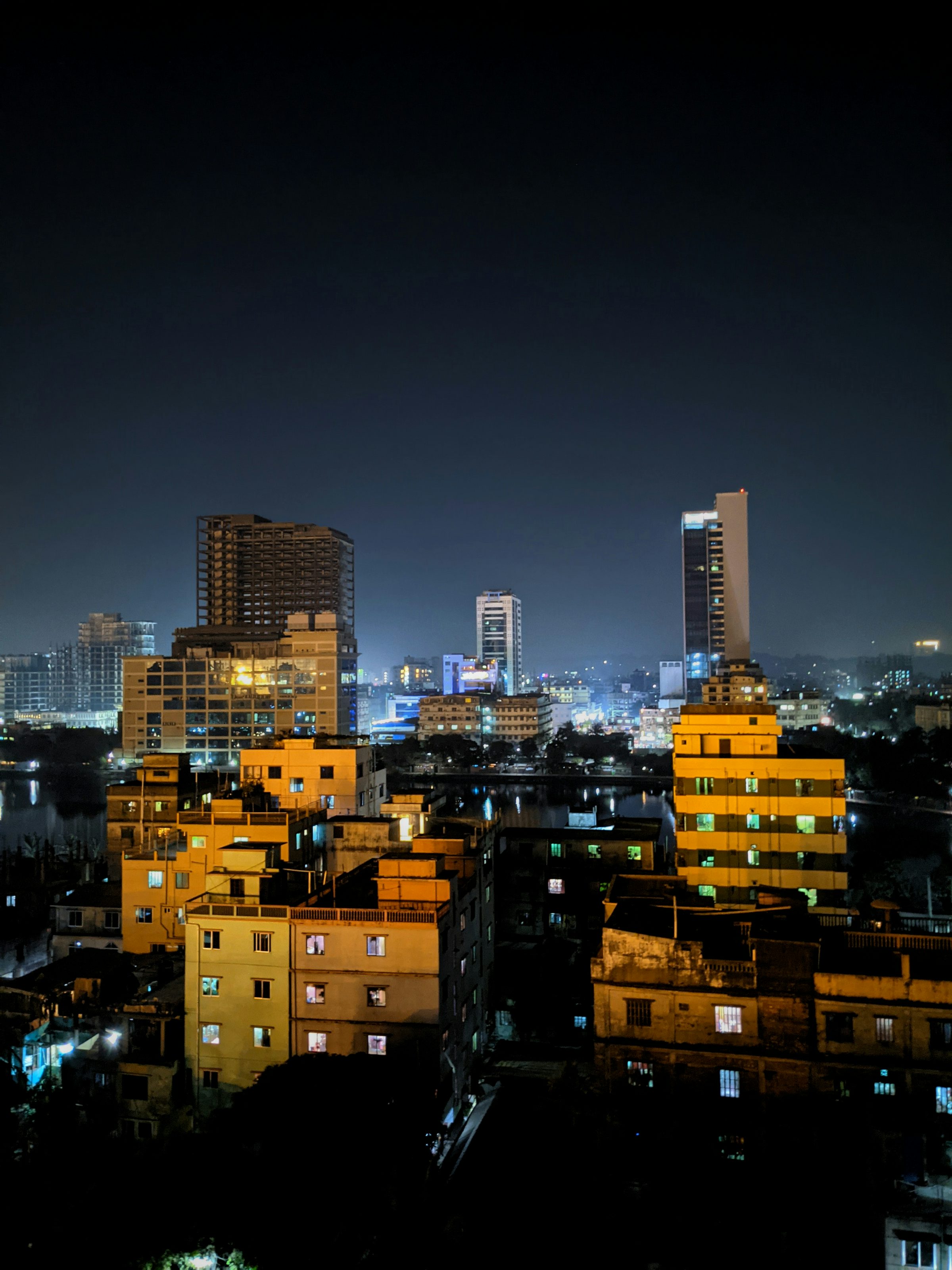Chittagong skyline at night